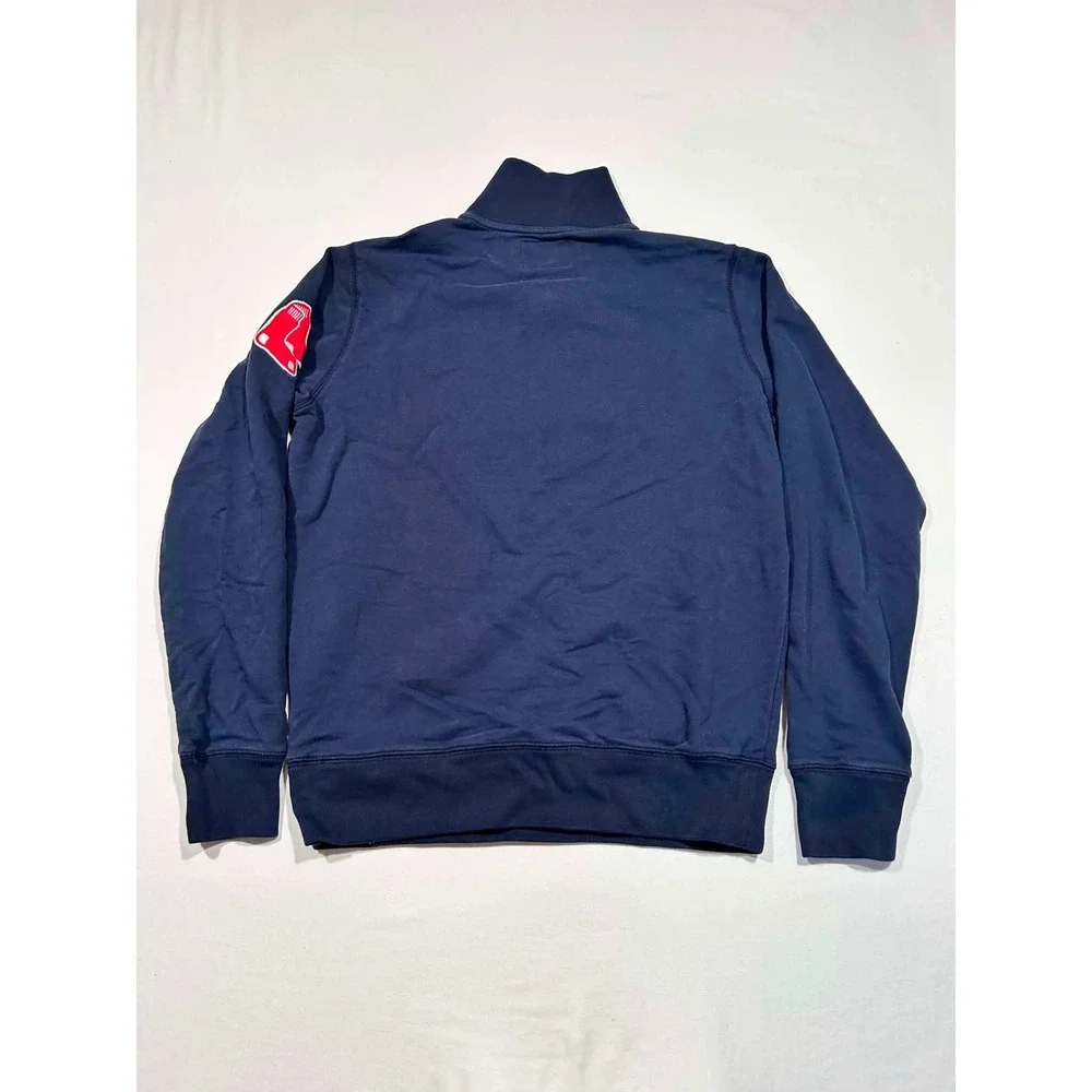 47 Brand Boston Red Sox Mens Small Navy Blue Quarter Zip Sweatshirt MLB Pullover